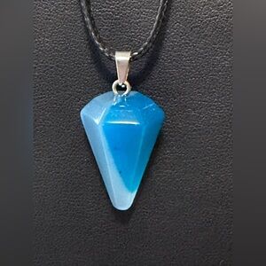 Assorted Spear Shaped Faceted Gemstone Pendant Necklace - Women Jewelry